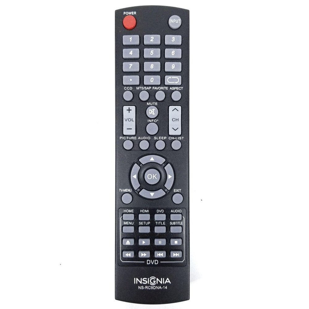 Insignia NS-RC9DNA-14 LCD LED TV DVD Combo Remote